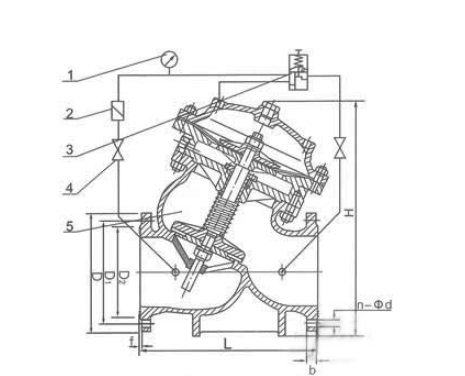 太阳成集团tyc122cc入口活塞式安全泄压阀AX742X结构图